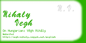 mihaly vegh business card