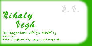mihaly vegh business card